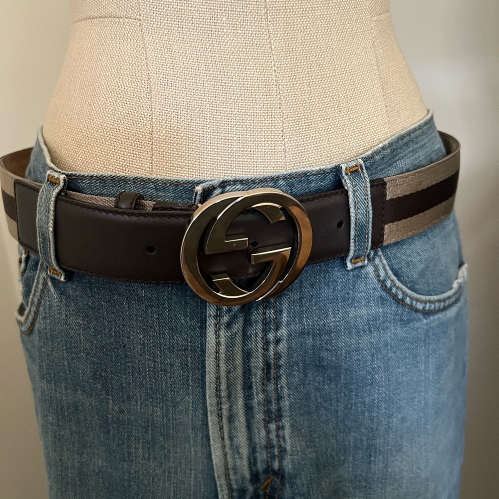 GUCCI Men’s GG Web Belt, W38